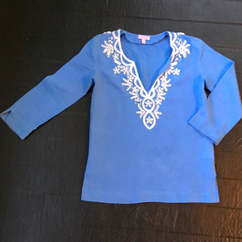 Lilly Pulitzer Amelia Island beaded tunic
